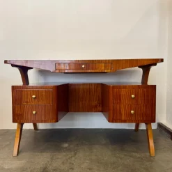 Discount Pamono Vintage Exotic Wood Desk, 1950s
