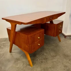 Discount Pamono Vintage Exotic Wood Desk, 1950s