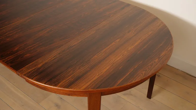 Online Pamono Vintage Extendable Round Dining Table in Rosewood, 1950s