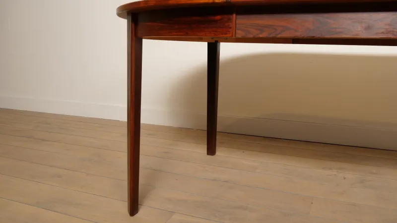Online Pamono Vintage Extendable Round Dining Table in Rosewood, 1950s