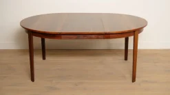 Online Pamono Vintage Extendable Round Dining Table in Rosewood, 1950s