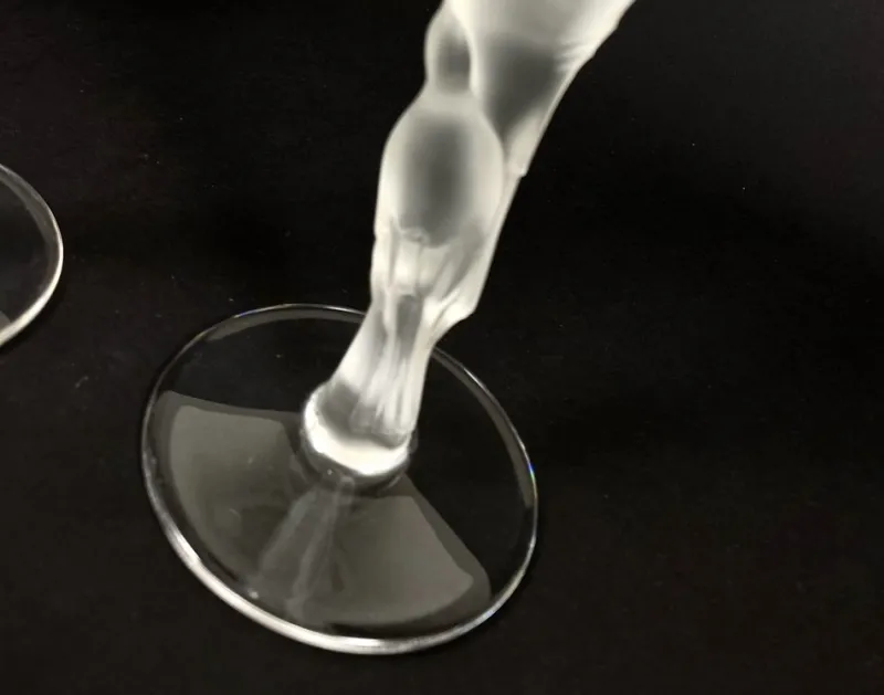 Pamono Vintage Fabergé Snow Doves Crystal Glasses, France, 1960s, Set of 4> Glassware