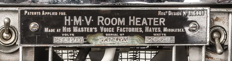 Pamono Vintage Fan Heater from HMV, 1938