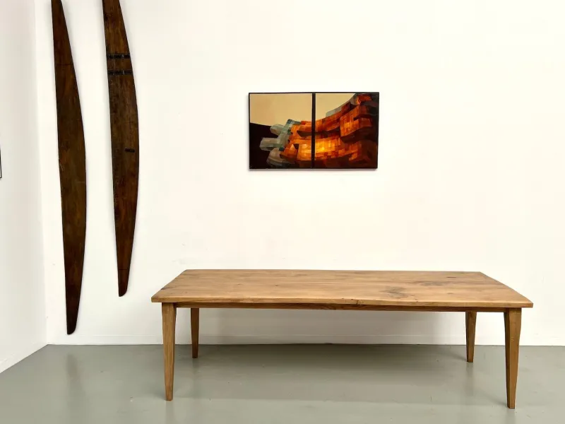 Online Pamono Vintage Farmhouse Table in Oak, 1950s