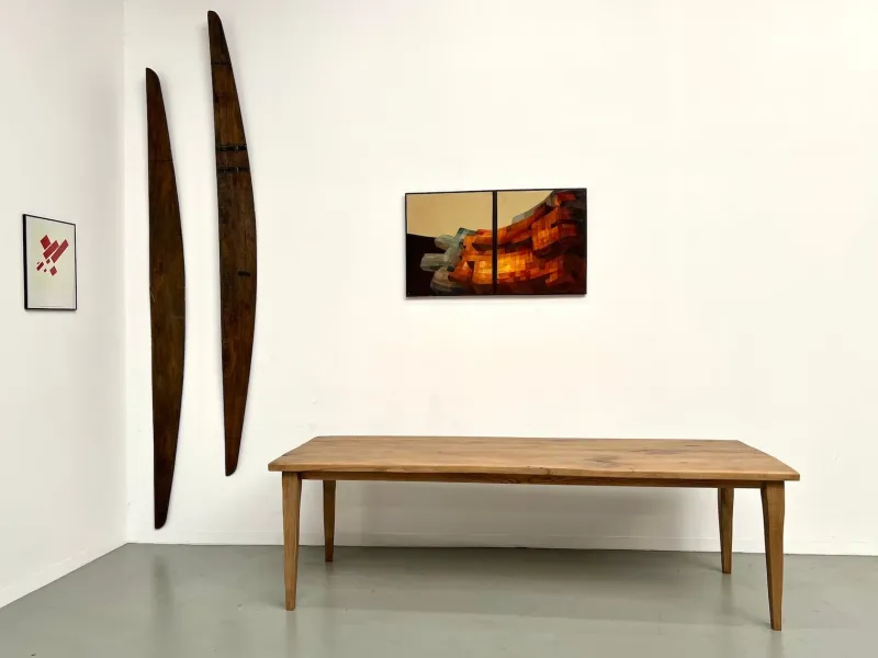 Online Pamono Vintage Farmhouse Table in Oak, 1950s