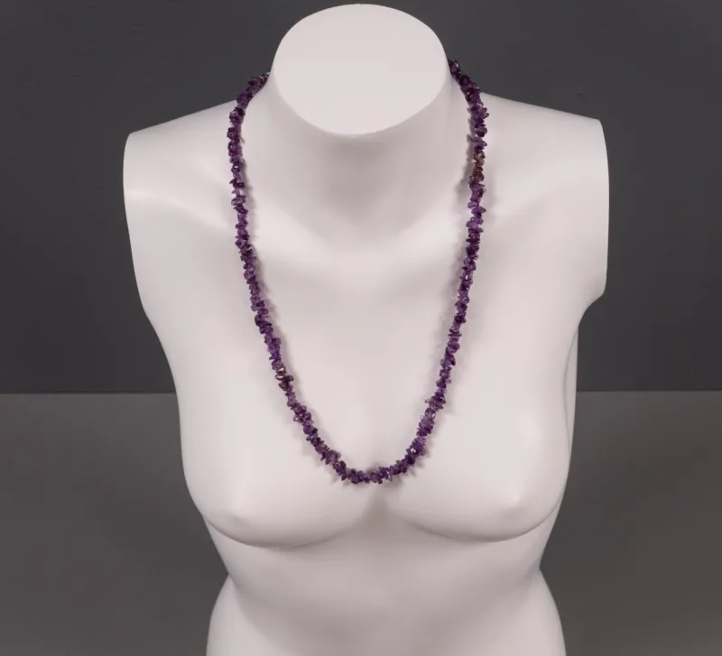 Pamono Vintage Fashion Gemstone Necklace with Violet Amethyst Quartz, 1980s