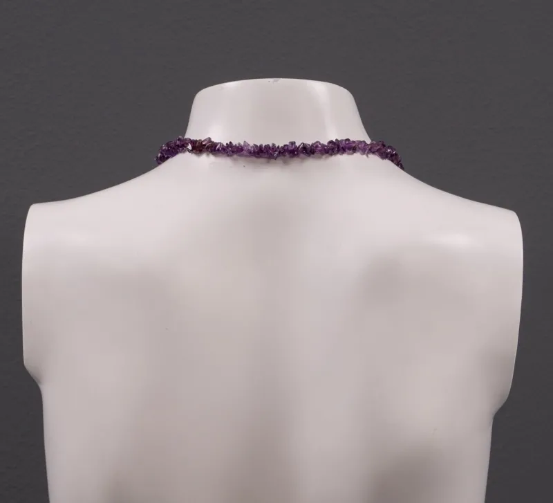 Pamono Vintage Fashion Gemstone Necklace with Violet Amethyst Quartz, 1980s