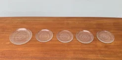 Pamono Vintage Finnish Glas Plates Solaris by Tapio Wirkkala for Iittala, Set of 5> Dinner Plates & Bowls