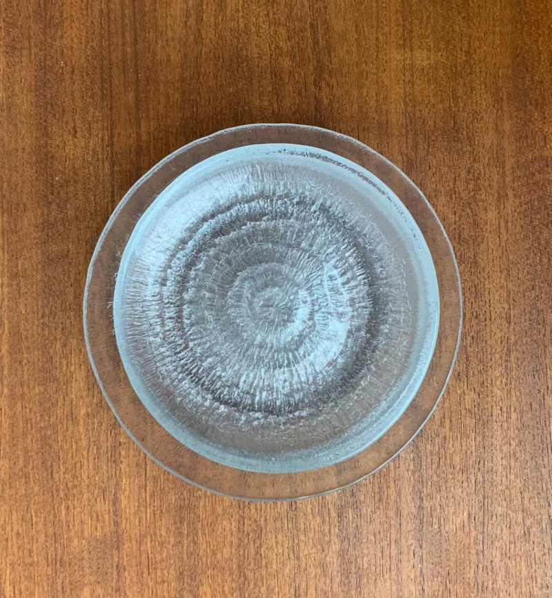Pamono Vintage Finnish Glas Plates Solaris by Tapio Wirkkala for Iittala, Set of 5> Dinner Plates & Bowls