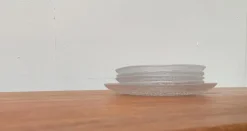 Pamono Vintage Finnish Glas Plates Solaris by Tapio Wirkkala for Iittala, Set of 5><noscript><img width=