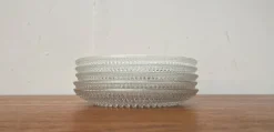 Online Pamono Vintage Finnish Kastehelmi Series Glass Plates by Oiva Toikka for Iittala, Set of 5