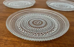 Online Pamono Vintage Finnish Kastehelmi Series Glass Plates by Oiva Toikka for Iittala, Set of 5