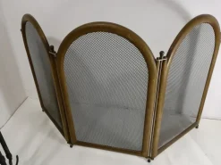 Pamono Vintage Fireplace Accessories in Brass, 1960s, Set of 8><noscript><img width=