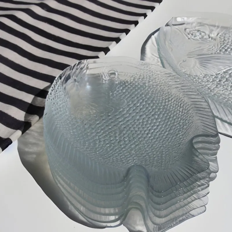 Pamono Vintage Fish Service from Arcoroc, France, 1970s, Set of 9> Serving Dishes