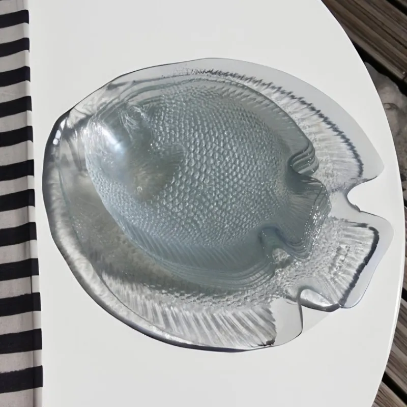 Pamono Vintage Fish Service from Arcoroc, France, 1970s, Set of 9> Serving Dishes