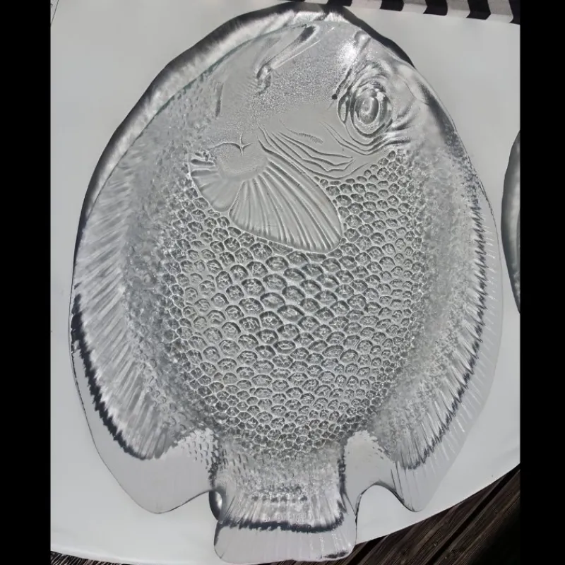 Pamono Vintage Fish Service from Arcoroc, France, 1970s, Set of 9> Serving Dishes