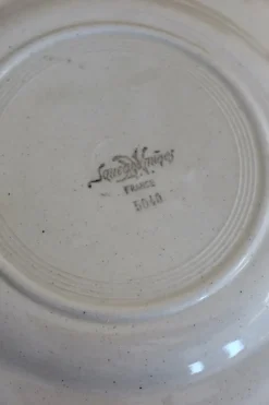 Pamono Vintage Flat Plates in Earthenware from Sarreguemines, 1980s, Set of 8><noscript><img width=