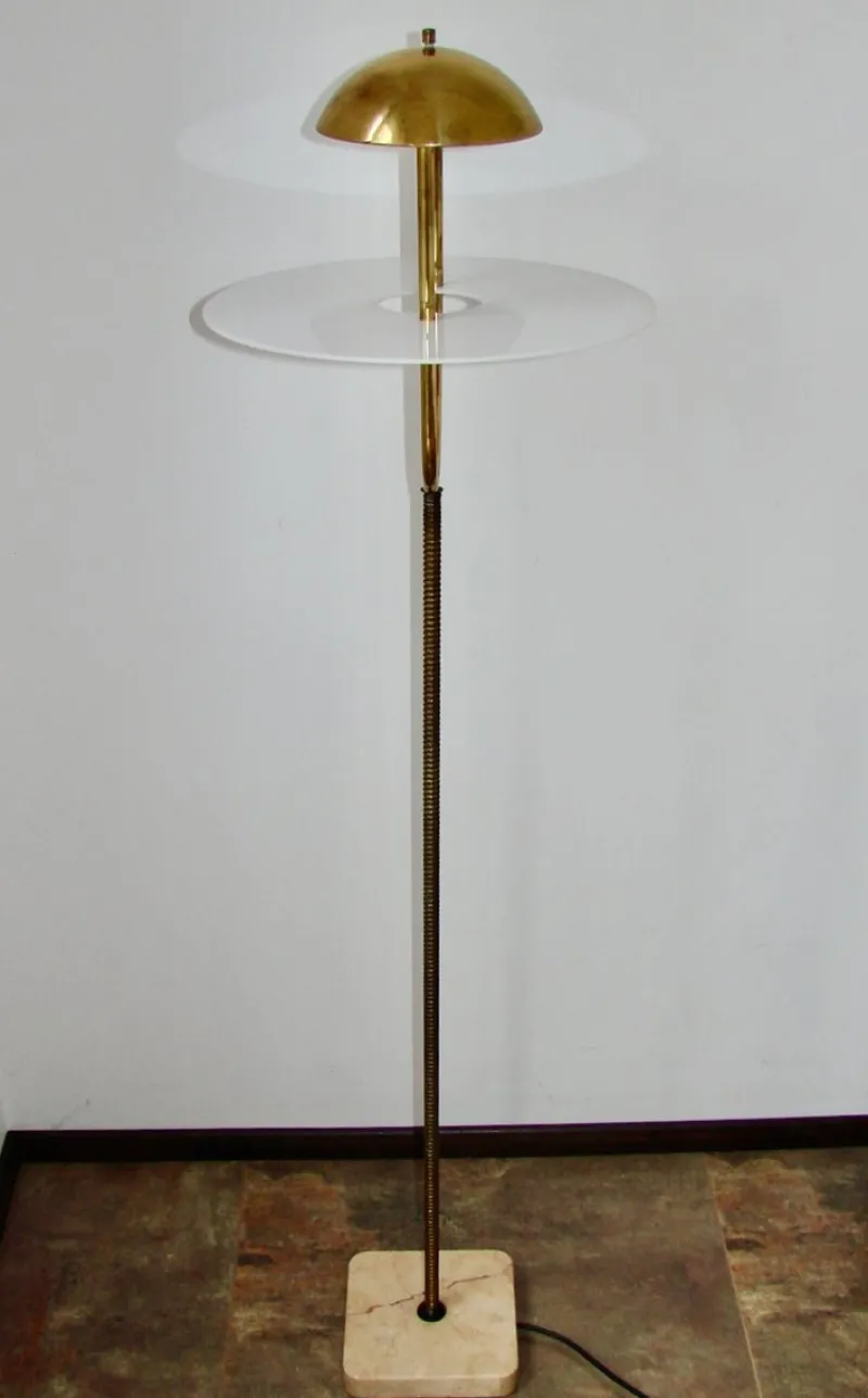 Pamono Vintage Floor Lamp in Brass, 1970s> Floor Lamps