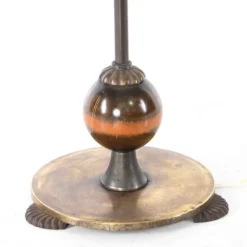 Pamono Vintage Floor Lamp in Brass and Wood, 1970s><noscript><img width=