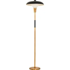 Sale Pamono Vintage Floor Lamp in Opaline Glass and Lacquered Metal, 1950s
