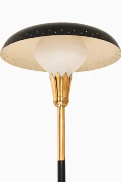 Sale Pamono Vintage Floor Lamp in Opaline Glass and Lacquered Metal, 1950s