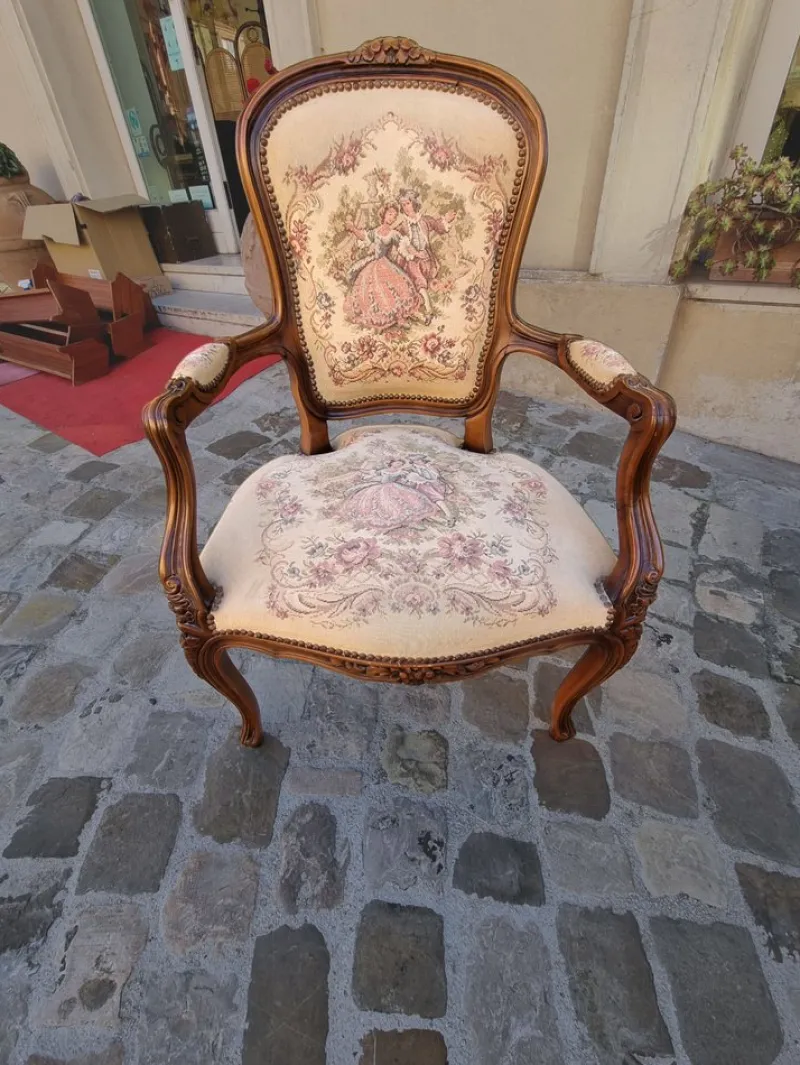 Best Pamono Vintage Floral Sofa and 2 Armchairs, 1930s, Set of 3