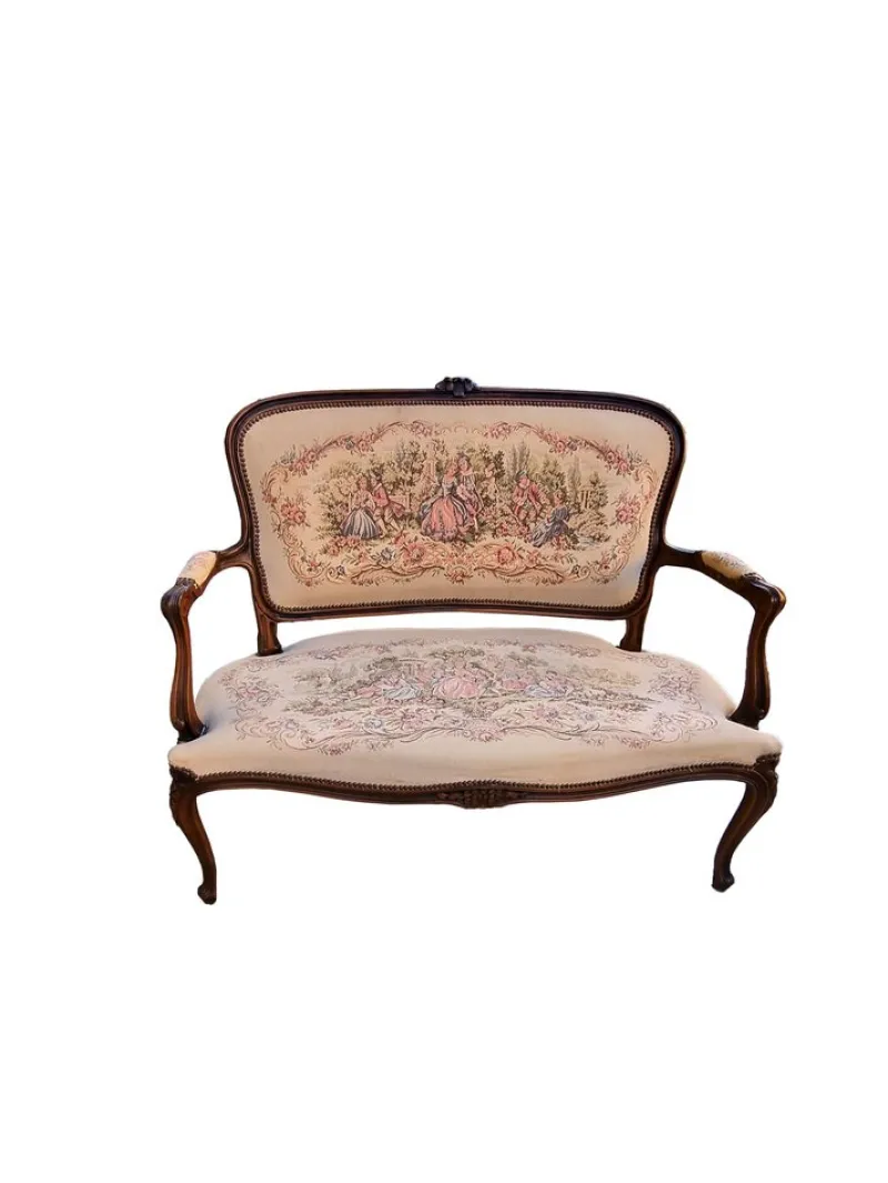 Best Pamono Vintage Floral Sofa and 2 Armchairs, 1930s, Set of 3
