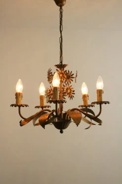 Pamono Vintage Florentine Chandelier, 1980s><noscript><img width=