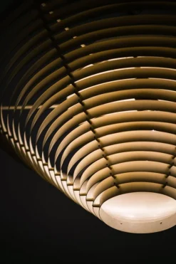Pamono Vintage Flush Mount in White Lacquered Metal by Alvar Aalto, 1950s><noscript><img width=