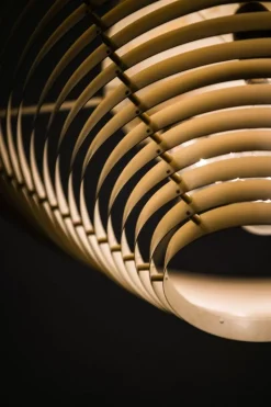 Pamono Vintage Flush Mount in White Lacquered Metal by Alvar Aalto, 1950s><noscript><img width=