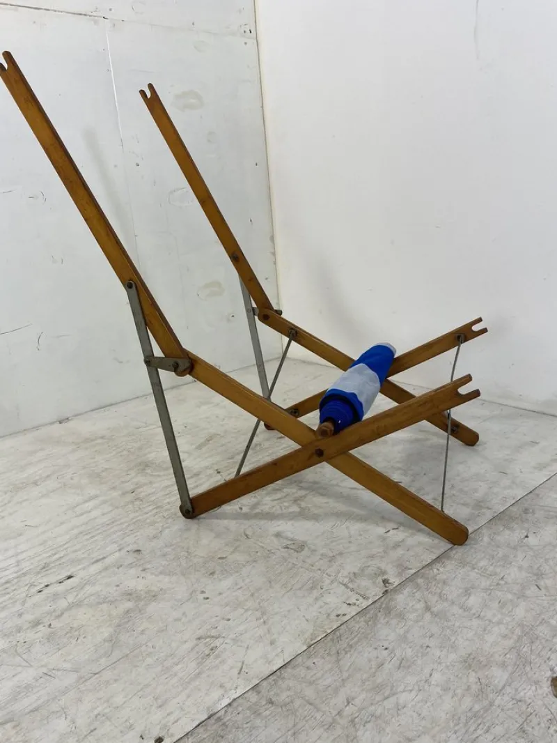 Pamono Vintage Foldable Campaign Garden Beach Chair, 1940s> Garden Seating