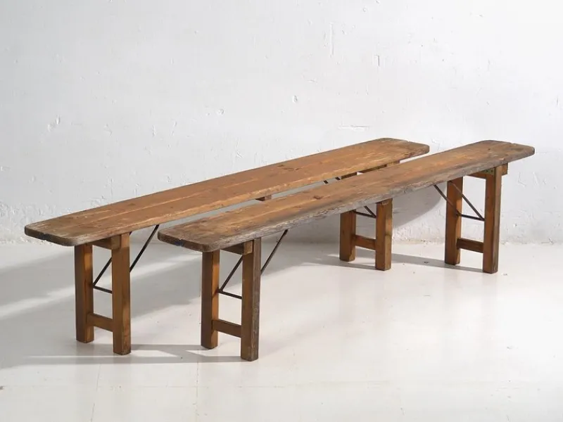 Online Pamono Vintage Folding Benches in Pine, 1950