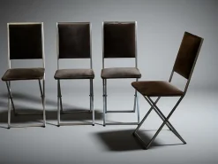 Pamono Vintage Folding Bridge Table and Chairs by Christian Dior, Italy, 1970s, Set of 5><noscript><img width=