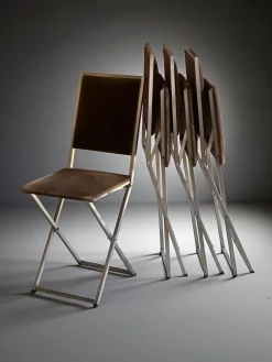Pamono Vintage Folding Bridge Table and Chairs by Christian Dior, Italy, 1970s, Set of 5><noscript><img width=