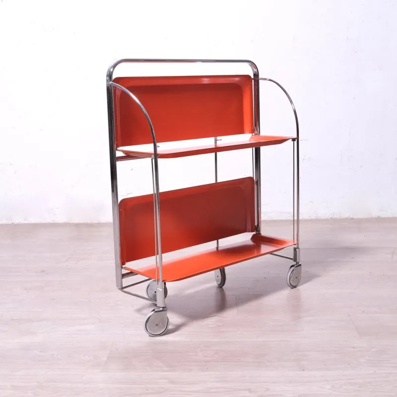 Pamono Vintage Folding Food Trolley, 1950s-1960s> Serving Bar Carts & Trolleys