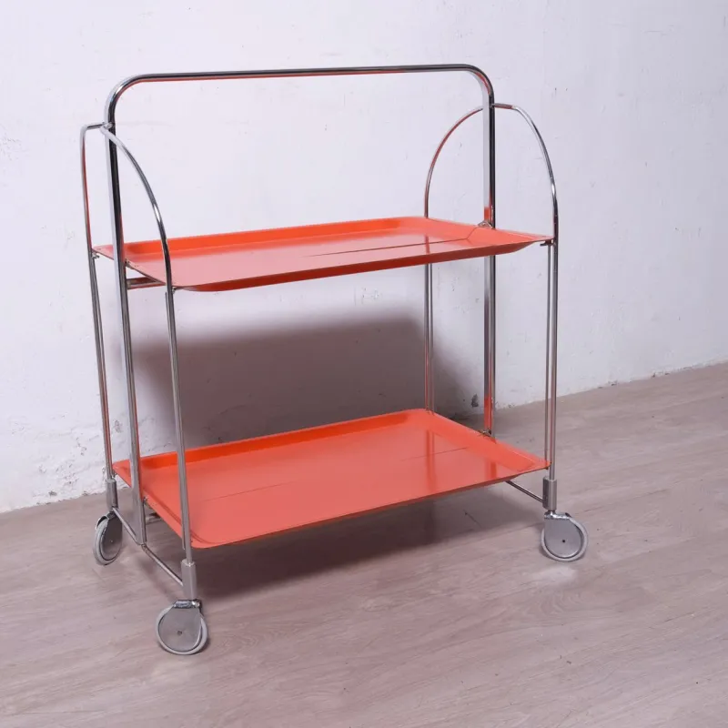 Pamono Vintage Folding Food Trolley, 1950s-1960s> Serving Bar Carts & Trolleys