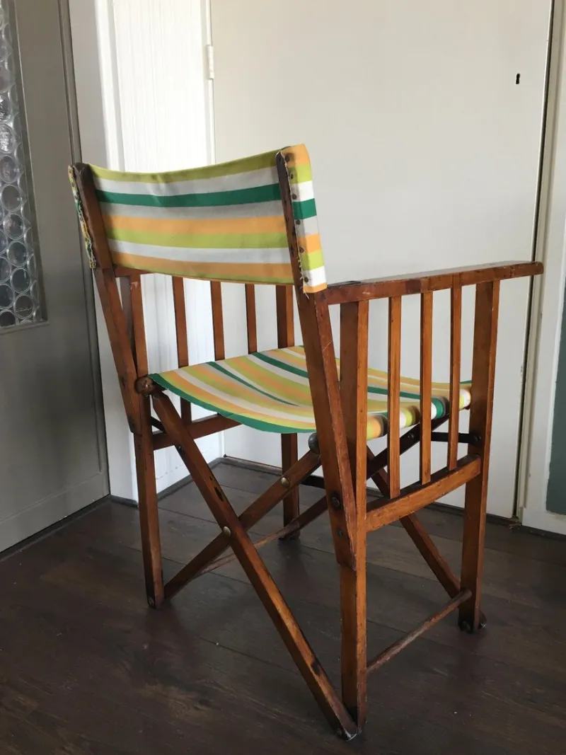 Pamono Vintage Folding Safari Chair, 1940s> Garden Seating