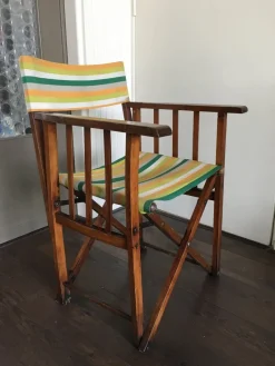Pamono Vintage Folding Safari Chair, 1940s><noscript><img width=
