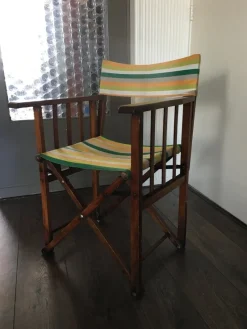 Pamono Vintage Folding Safari Chair, 1940s><noscript><img width=