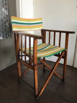 Pamono Vintage Folding Safari Chair, 1940s><noscript><img width=