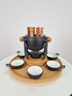 Pamono Vintage Fondue Set by Richard Nissen for Nissen, 1960s, Set of 2> Dinnerware Accessories