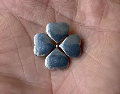 Pamono Vintage Four Clover Heart Pin Brooch in Silver from Hans Hansen, 1960s><noscript><img width=
