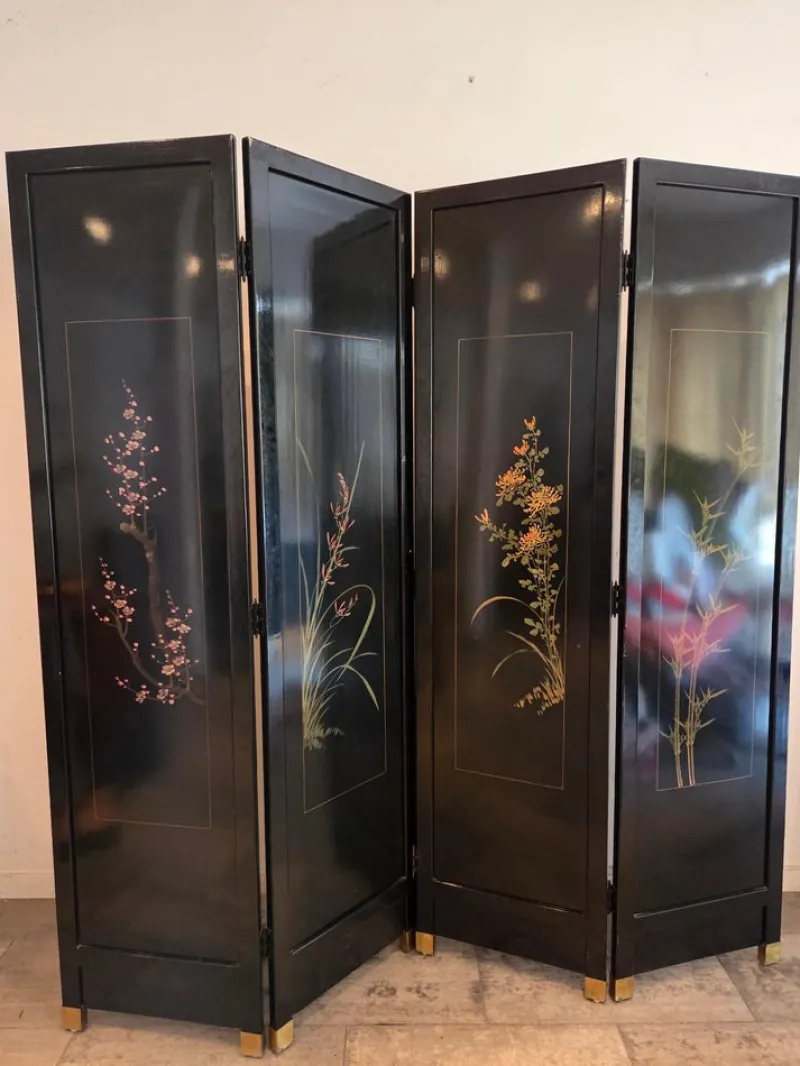 Pamono Vintage Four-Panel Folding Screen, 1975> Room Dividers & Screens