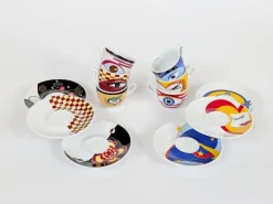 Pamono Vintage Free Time Espresso Set by Karim Rashid, 1980s, Set of 12> Coffee & Tea Service