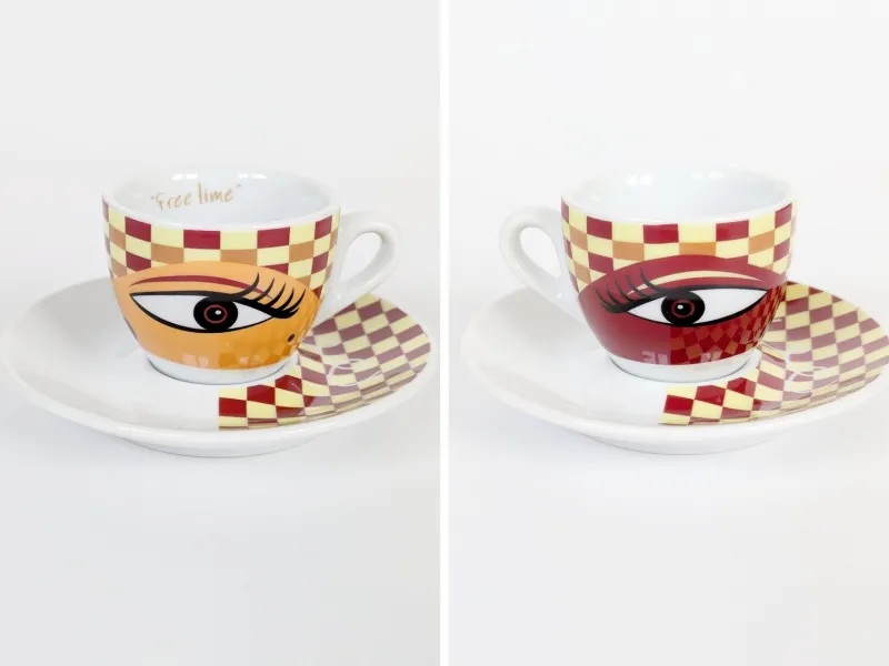 Pamono Vintage Free Time Espresso Set by Karim Rashid, 1980s, Set of 12> Coffee & Tea Service