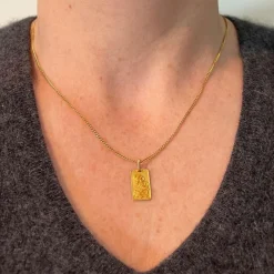 Pamono Vintage French 18 Karat Yellow Gold Aries Zodiac Charm Pendant, 1960s><noscript><img width=