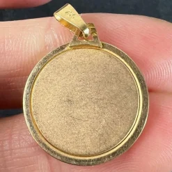 Pamono Vintage French 18 Karat Yellow Gold Zodiac Aries Charm Pendant, 1970s><noscript><img width=