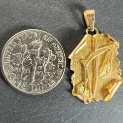 Discount Pamono Vintage French 18 Karat Yellow Gold Libra Zodiac Charm Pendant, 1960s