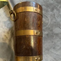 Pamono Vintage French Art Deco Oak and Copper Wine Cooler by Geraud Lafitte, 1940s><noscript><img width=