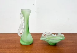 Sale Pamono Vintage French Art Glass Carafe and Bowl, 1970s, Set of 2